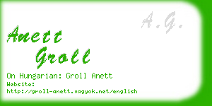 anett groll business card